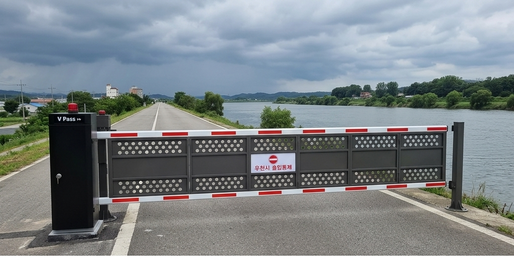 붐 배리어 설치 전경